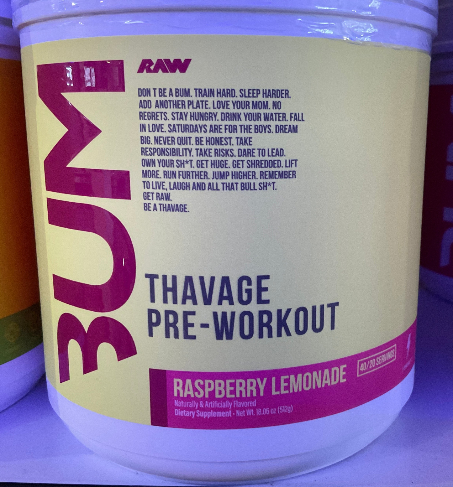 RAW NUTRITION - Thavage Pre-W - Raspberry Lemonade