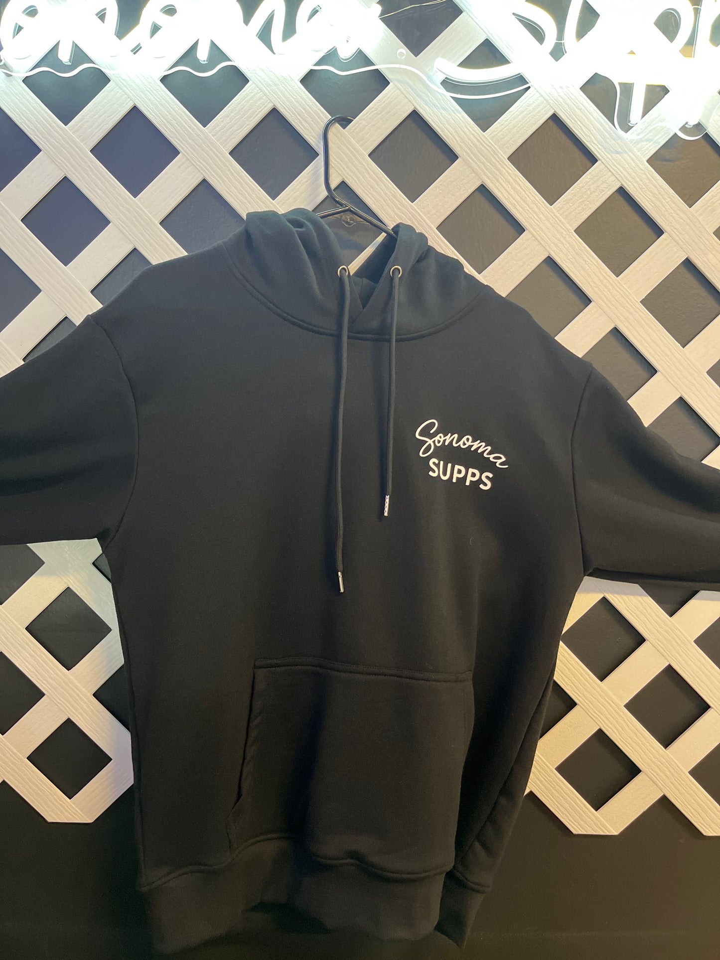 LOGO HOODIE SWEATSHIRTS - BLACK - XXL