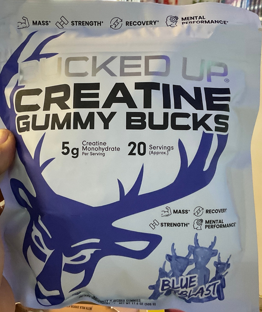 BUCKED UP - Creatine Gummy Bucks - Blue Blast