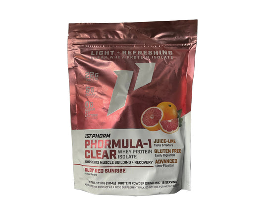 1ST Phorm Phormula-1 Clear Whey Isolate - Ruby Red Sunrise