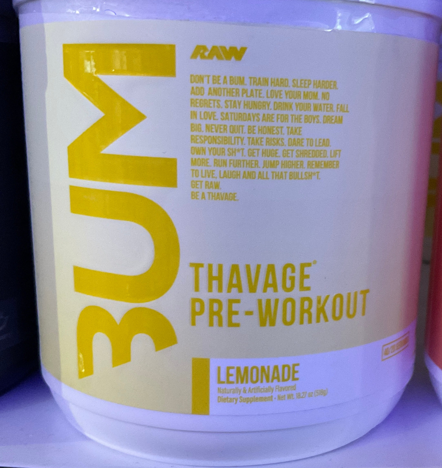 RAW NUTRITION - Thavage Pre-W - Lemonade