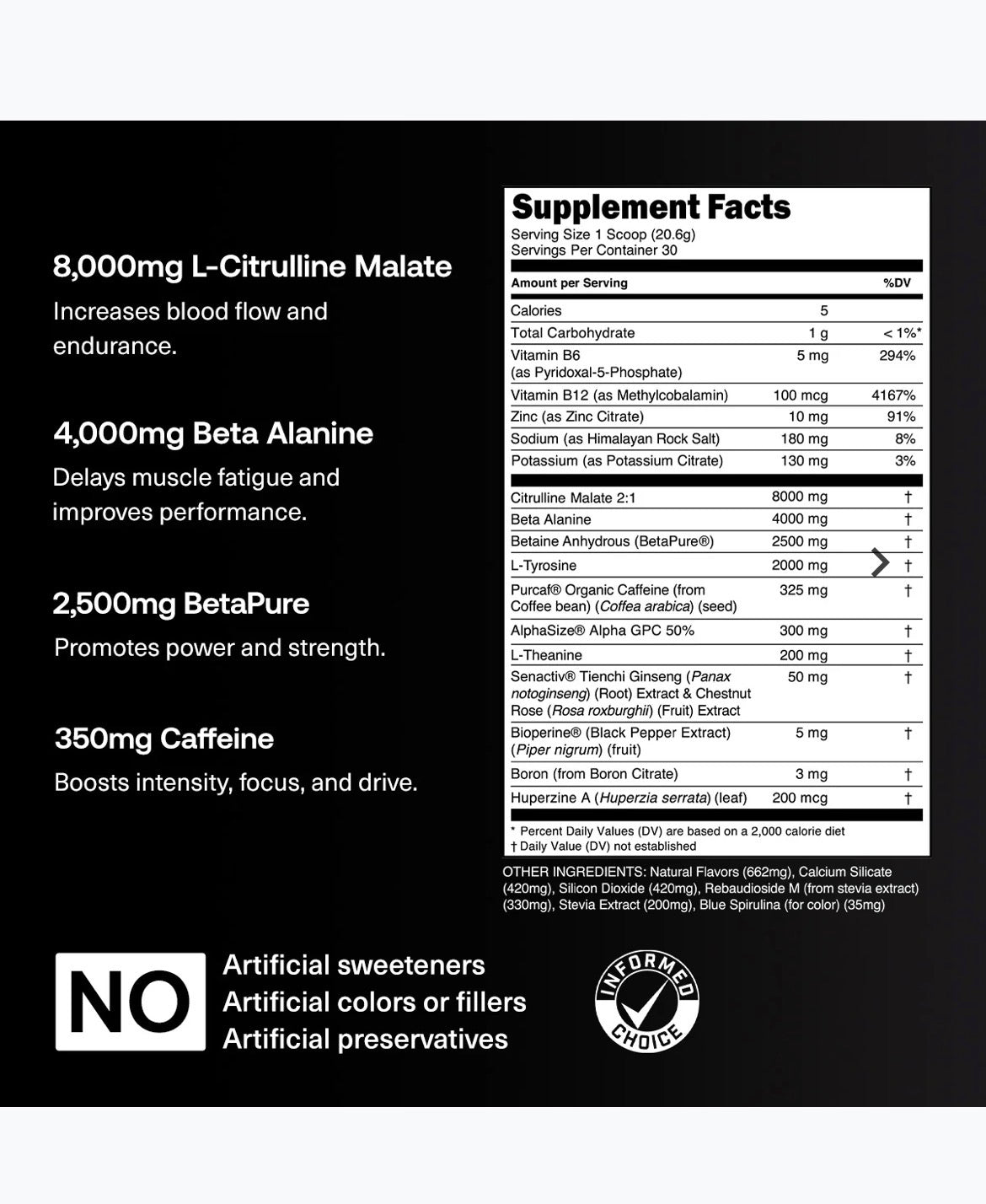 TLs Bulk Black Pre-workout BlueRasberry