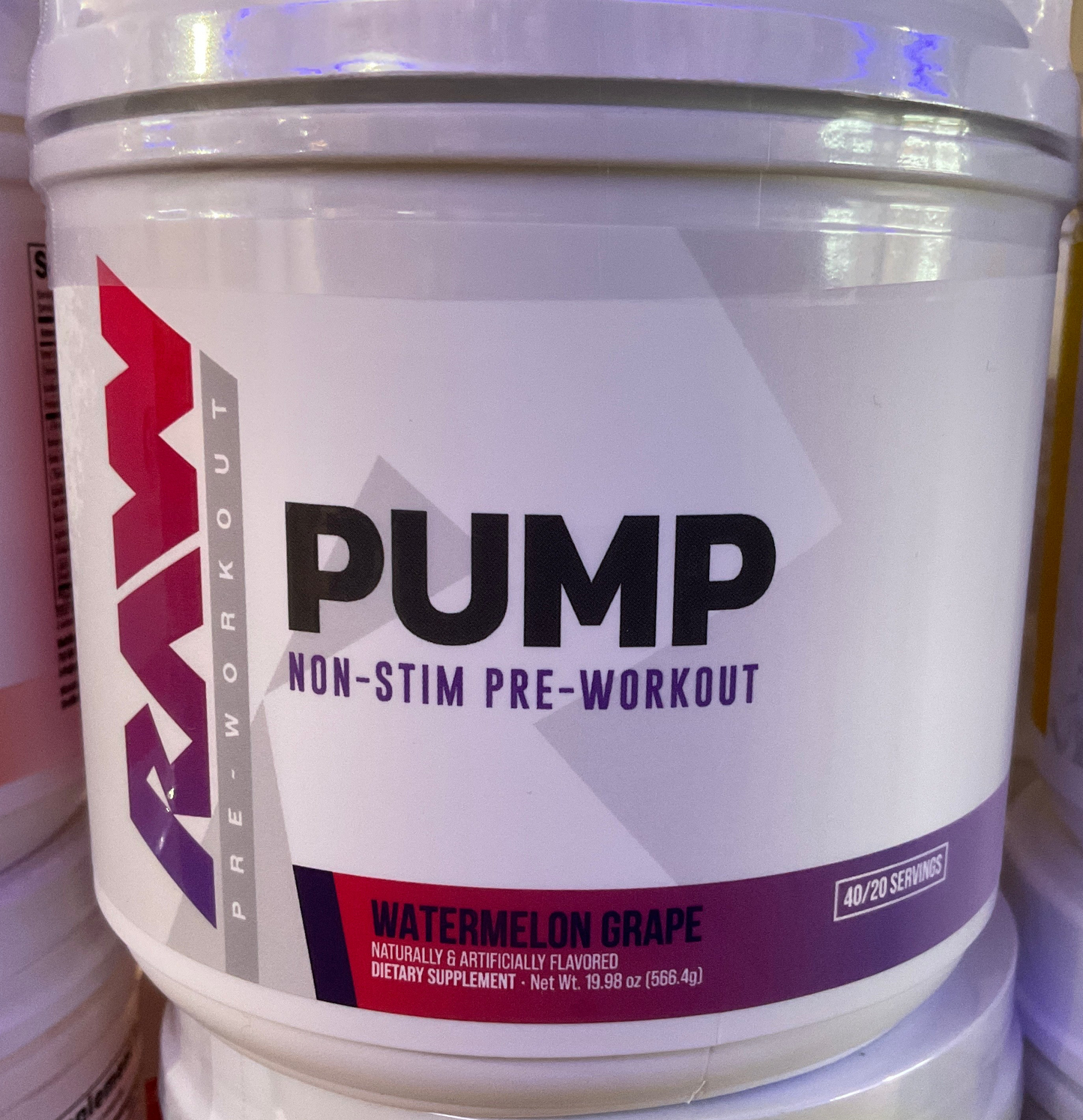 RAW NUTRITION - Pump Pre-W - Watermelon Grape