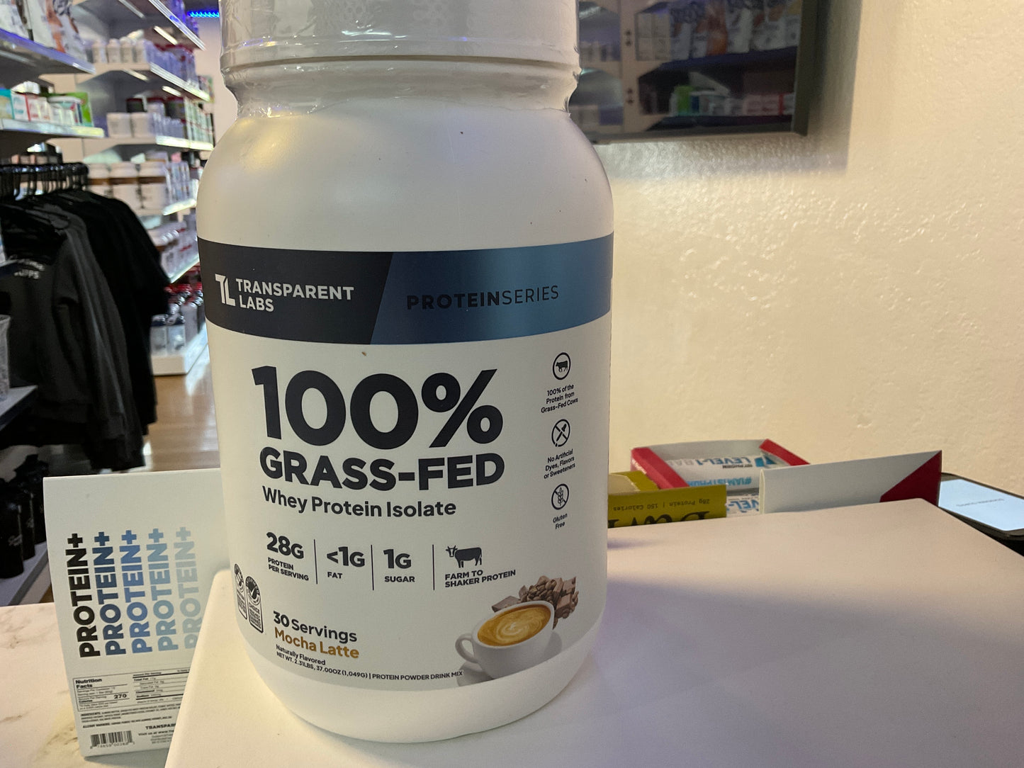TLs grass fed whey protein mocha latte
