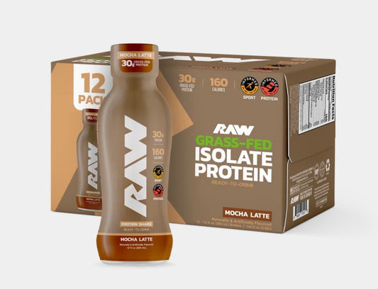 RAW NUTRITION - RTD PROTEIN - Mocha Latte - SINGLES