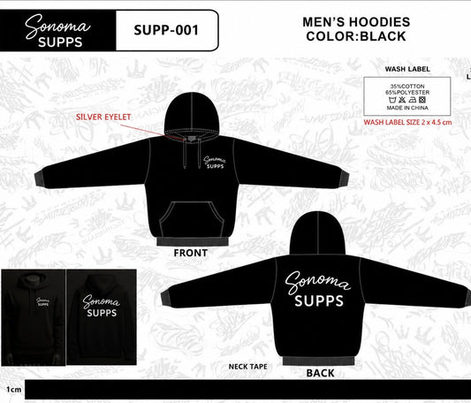 LOGO HOODIE SWEATSHIRTS - GRAY - XL