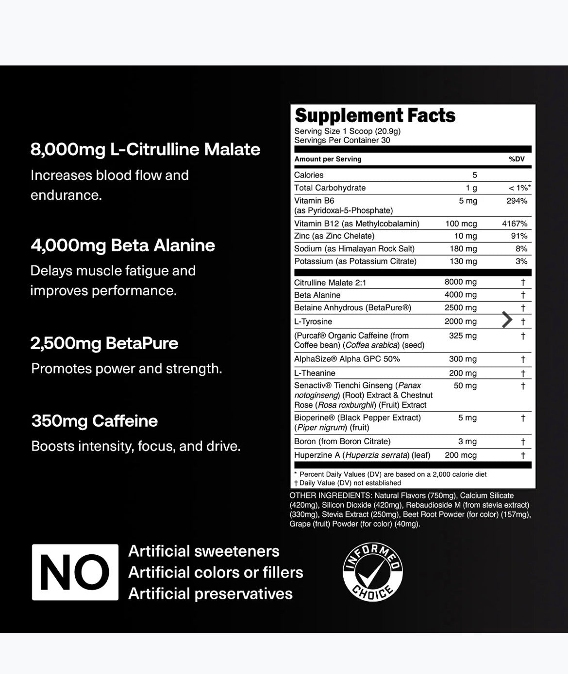 Transparent Labs BULK BLACK Pre-Workout - Black Cherry