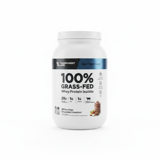 TLs Grass-fed whey protein chocolate hazelnut