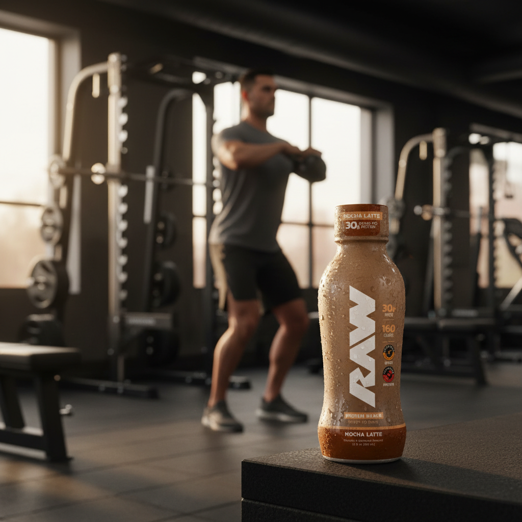 RAW NUTRITION - RTD PROTEIN - Mocha Latte - SINGLES