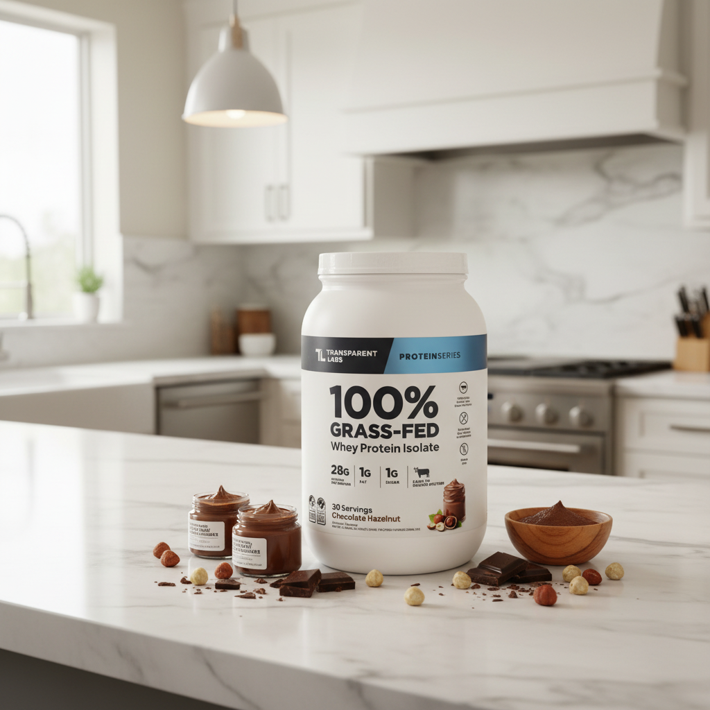 TLs Grass-fed whey protein chocolate hazelnut